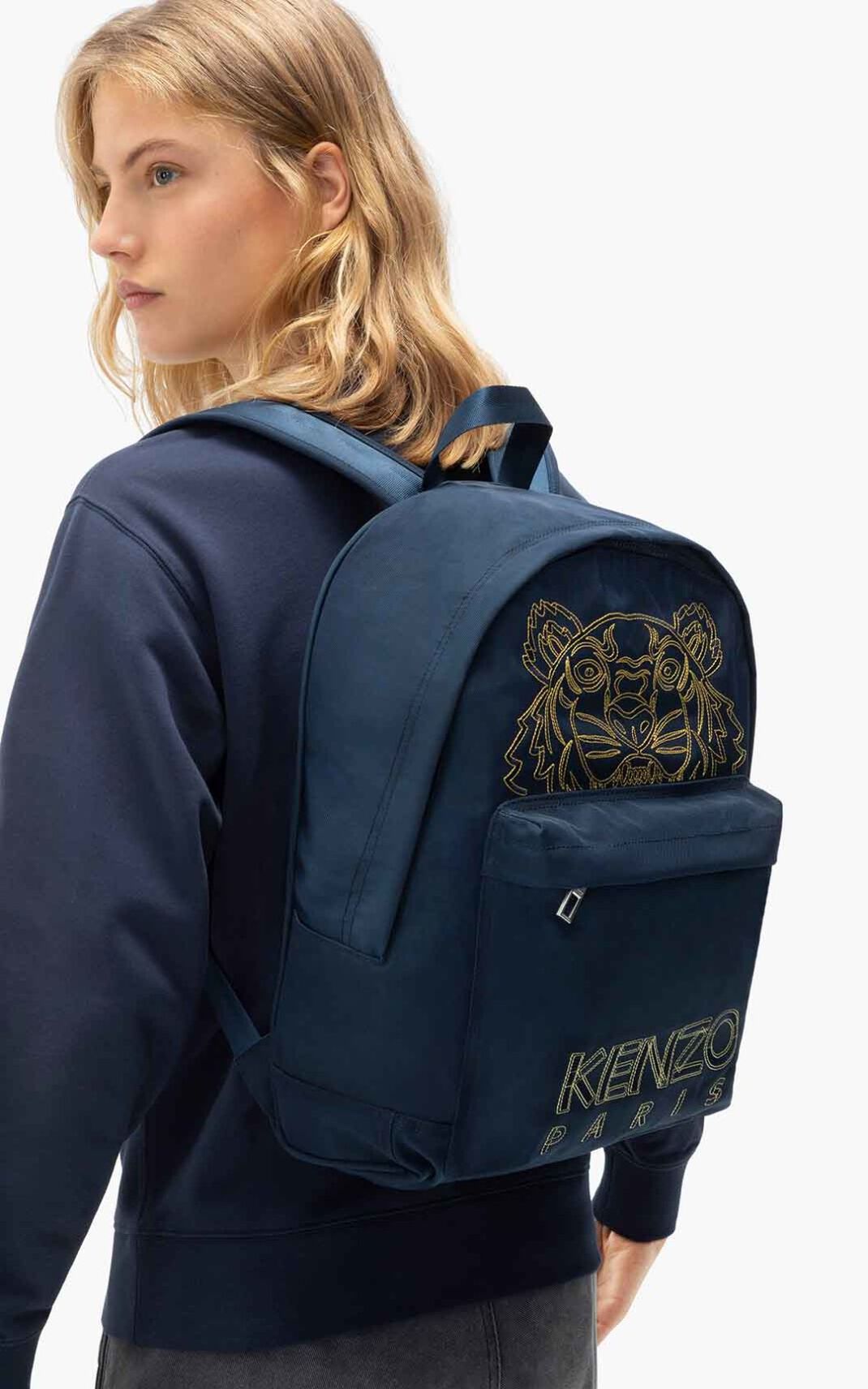 Mochila Kenzo Kampus Tiger Feminino - Azul Marinho Azuis | 982GWBQEX